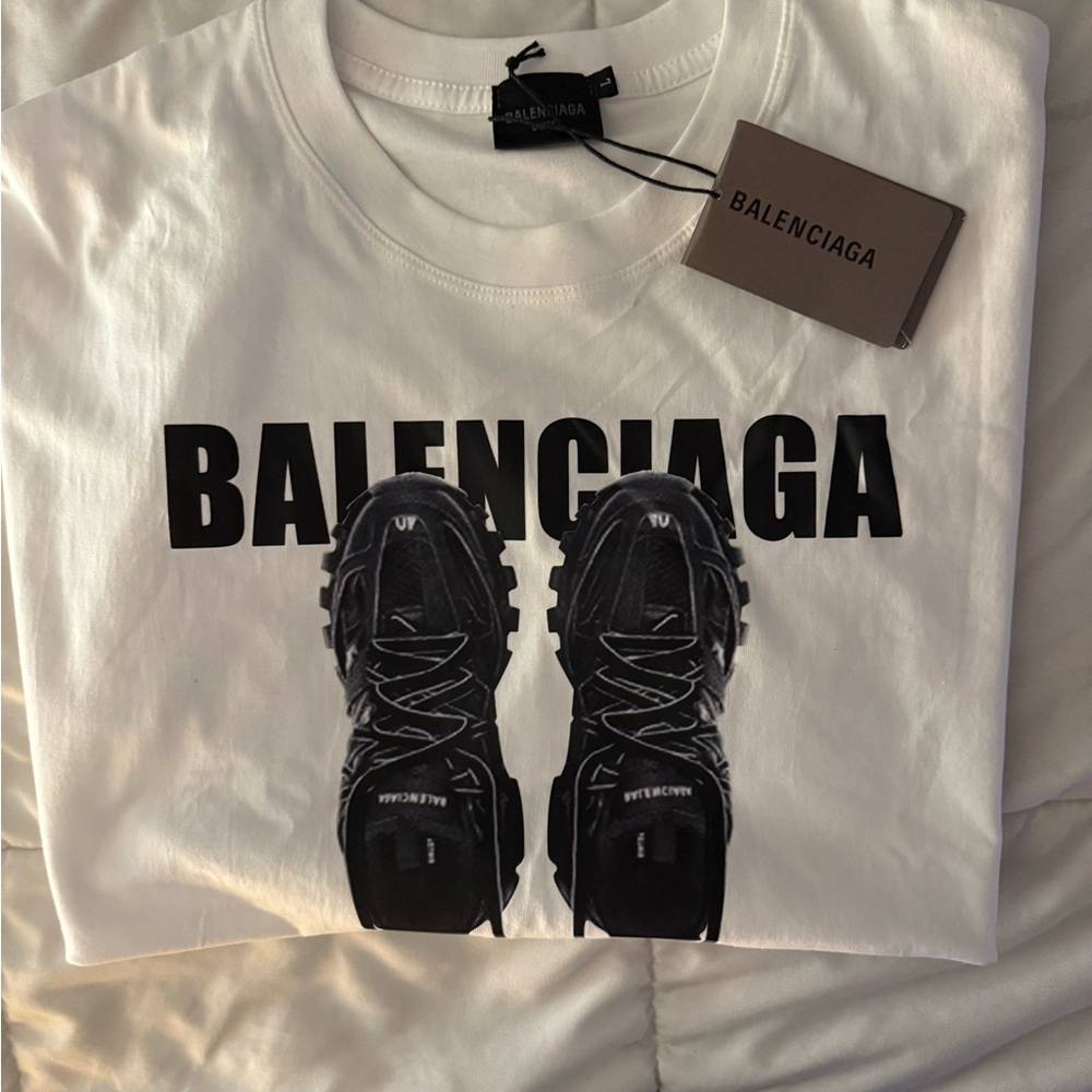 Balenciaga White Graphic T-Shirt